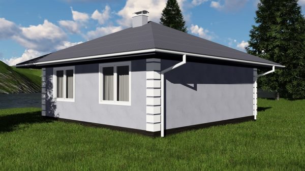 4. Проект A-002 Екстерьер сбоку сзади