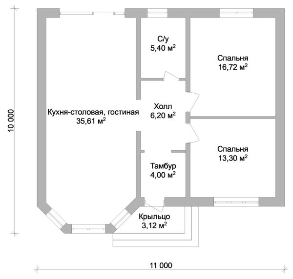 18. Проект дома A-008 Екстерьер Проект дома A-008 - фото 18
