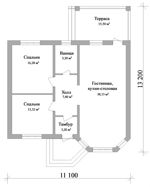 14. Проект дома A-011 Екстерьер Проект дома A-011 - фото 14