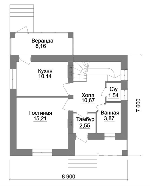 3. Проект дома A-016 Екстерьер Проект дома A-016 - фото 3