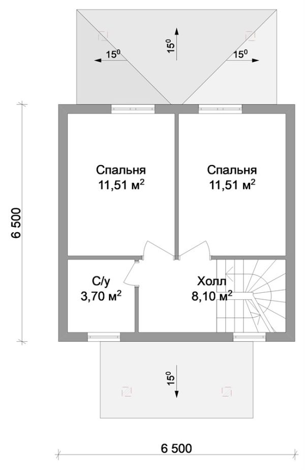 10. Проект дома A-019 Екстерьер Проект дома A-019 - фото 10
