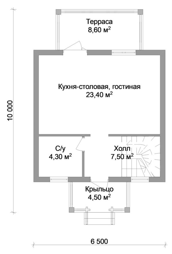 15. Проект дома A-019 Екстерьер Проект дома A-019 - фото 15