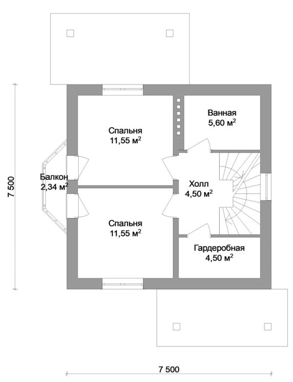 21. Проект дома A-021 Екстерьер Проект дома A-021 - фото 21