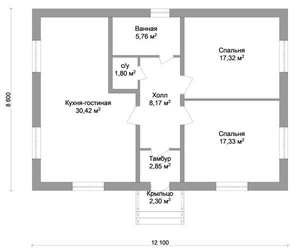 8. Проект дома A-023 Екстерьер Проект дома A-023 - фото 8