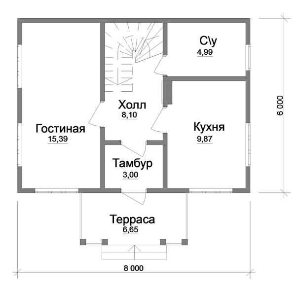 4. Проект дома A-030 Екстерьер Проект дома A-030 - фото 4