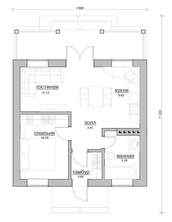 4. Проект дома A-043 Екстерьер Проект дома A-043 - фото 4