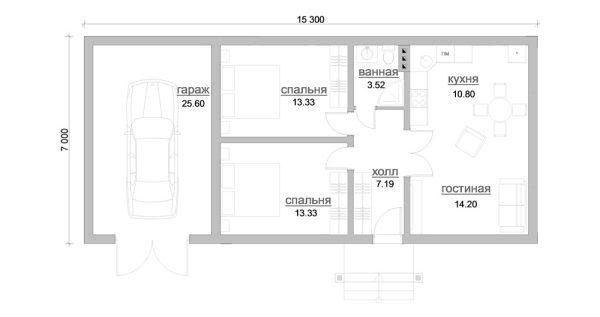 3. Проект дома A-044 Екстерьер Проект дома A-044 - фото 3