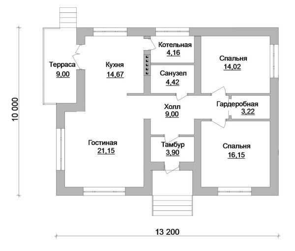 11. Проект дома A-052 Екстерьер Проект дома A-052 - фото 11