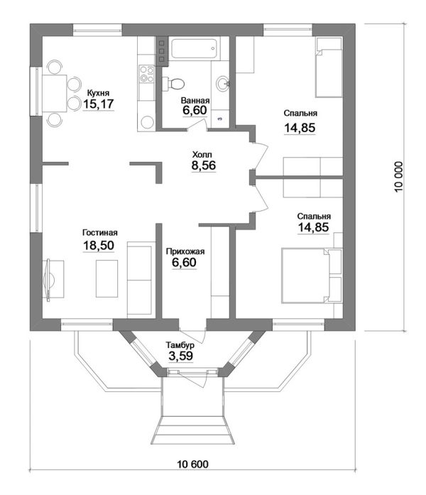 15. Проект дома A-062 Екстерьер Проект дома A-062 - фото 15
