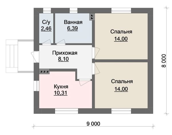 2. Проект дома A-064 Екстерьер Проект дома A-064 - фото 2
