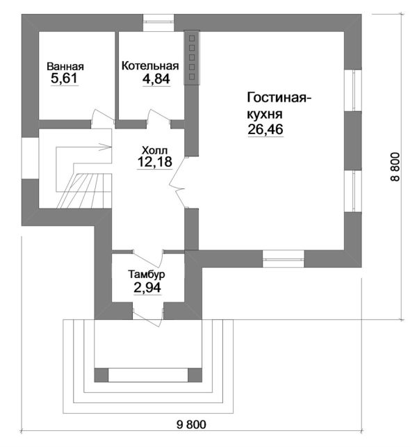 2. Проект дома A-075 Екстерьер Проект дома A-075 - фото 2
