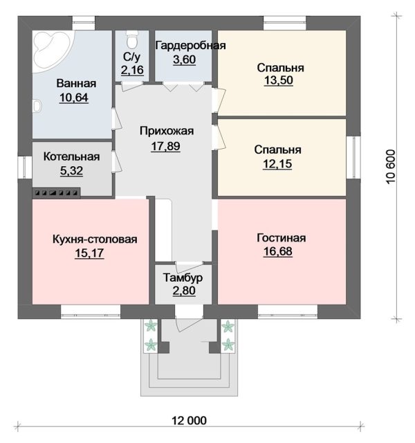 5. Проект дома A-076 Екстерьер Проект дома A-076 - фото 5