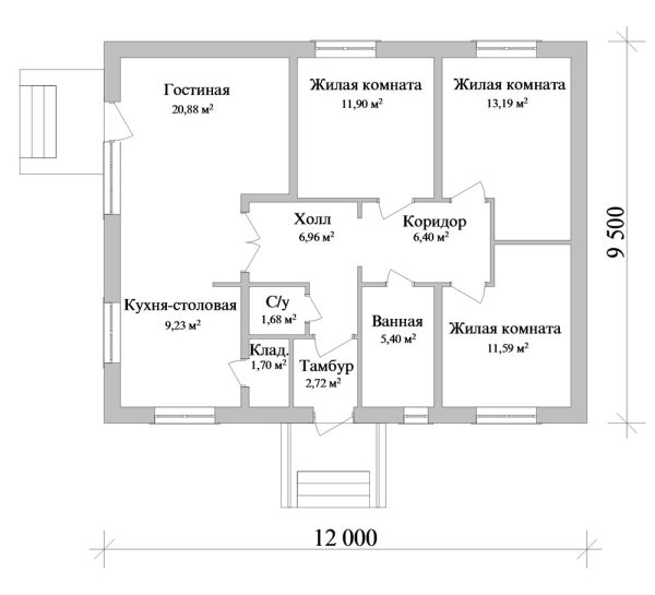 6. Проект дома A-085 Екстерьер Проект дома A-085 - фото 6