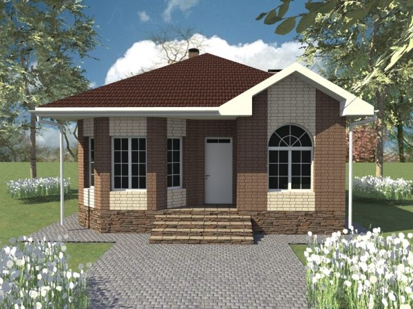 8. Проект дома A-100 Екстерьер Проект дома A-100 - фото 8