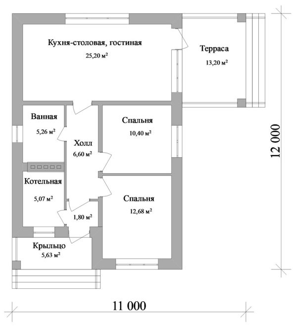 2. Проект дома A-102 Екстерьер Проект дома A-102 - фото 2