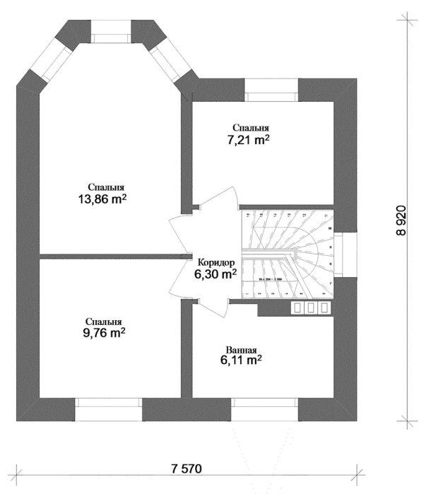 19. Проект дома A-105 Екстерьер Проект дома A-105 - фото 19