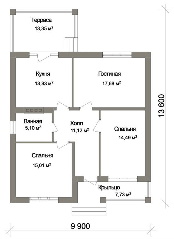 7. Проект дома A-106 Екстерьер Проект дома A-106 - фото 7