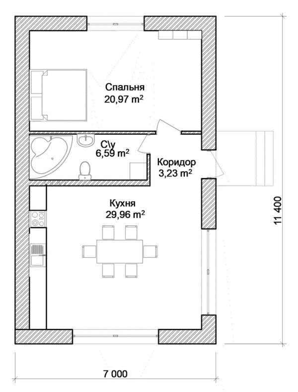 13. Проект дома A-110 Екстерьер Проект дома A-110 - фото 13