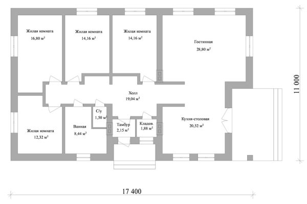 8. Проект дома B-010 Екстерьер Проект дома B-010 - фото 8