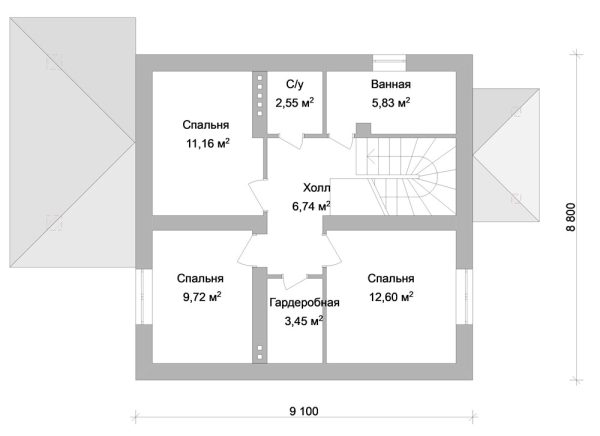 11. Проект дома B-014 Екстерьер Проект дома B-014 - фото 11