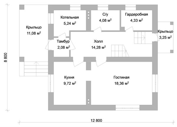 12. Проект дома B-014 Екстерьер Проект дома B-014 - фото 12
