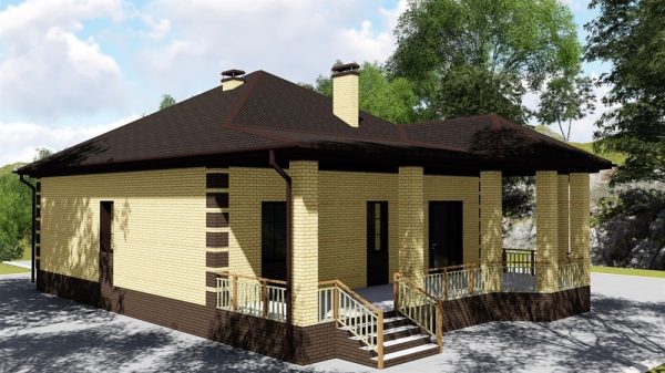 17. Проект дома B-018 Екстерьер Проект дома B-018 - фото 17