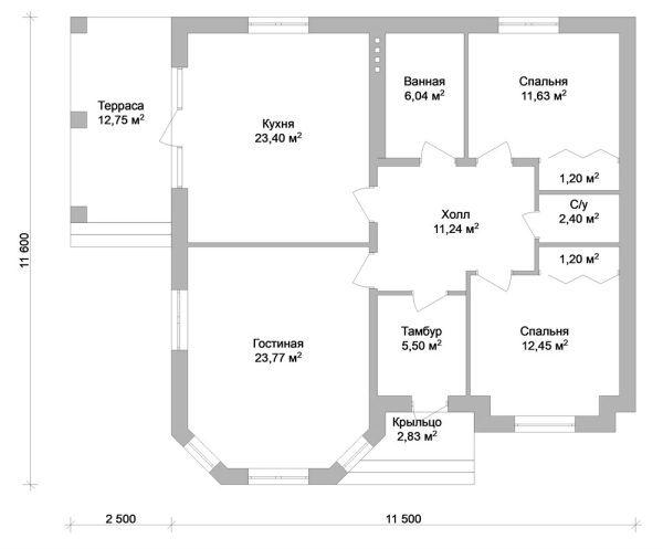 18. Проект дома B-021 Екстерьер Проект дома B-021 - фото 18