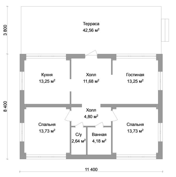 2. Проект дома B-023 Екстерьер Проект дома B-023 - фото 2