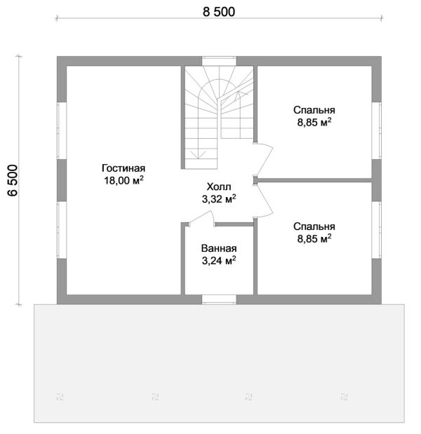 18. Проект дома B-025 Екстерьер Проект дома B-025 - фото 18