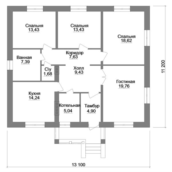 14. Проект дома B-026 Екстерьер Проект дома B-026 - фото 14