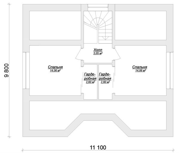 6. Проект дома B-028 Екстерьер Проект дома B-028 - фото 6