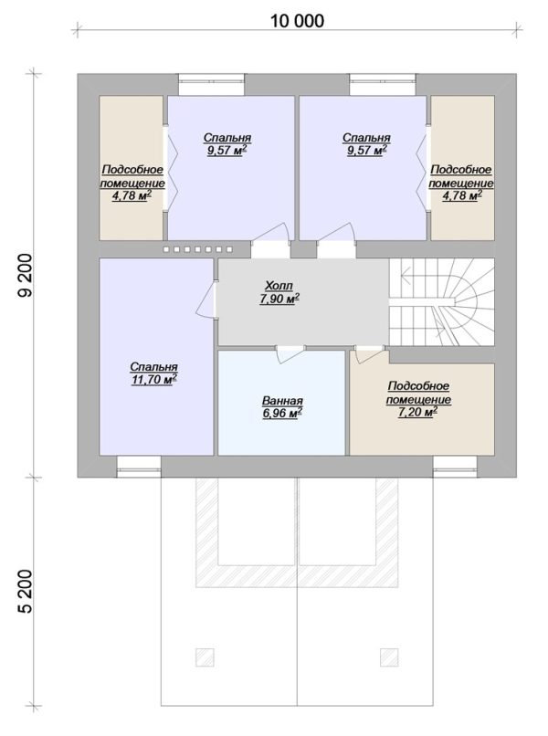 8. Проект дома B-030 Екстерьер Проект дома B-030 - фото 8