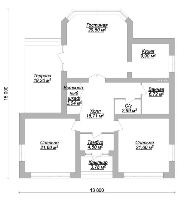 4. Проект дома B-031 Екстерьер Проект дома B-031 - фото 4