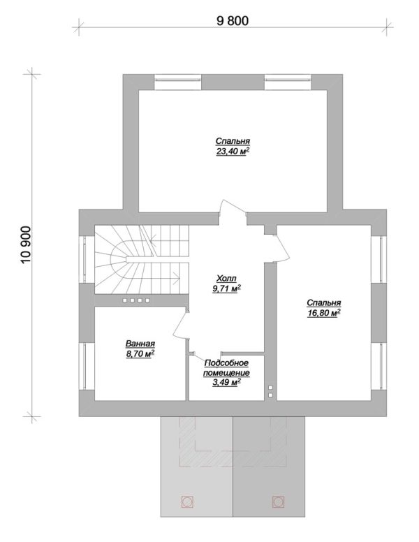 4. Проект дома B-035 Екстерьер Проект дома B-035 - фото 4