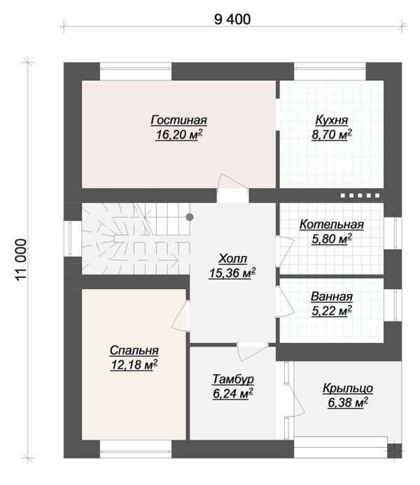 13. Проект дома B-037 Екстерьер Проект дома B-037 - фото 13