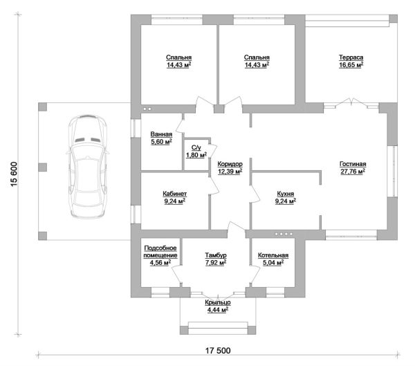 15. Проект дома B-042 Екстерьер Проект дома B-042 - фото 15