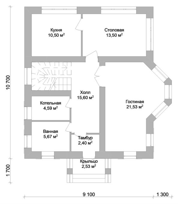 14. Проект дома B-044 Екстерьер Проект дома B-044 - фото 14