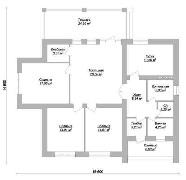 8. Проект дома B-045 Екстерьер Проект дома B-045 - фото 8