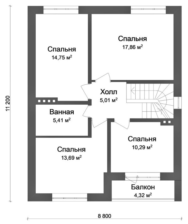 7. Проект дома B-054 Екстерьер Проект дома B-054 - фото 7