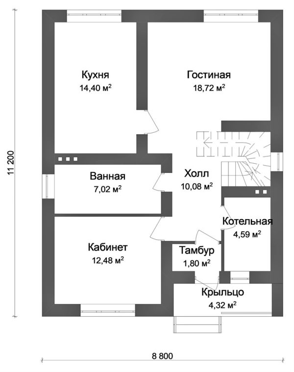 19. Проект дома B-054 Екстерьер Проект дома B-054 - фото 19