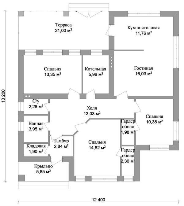 5. Проект дома B-058 Екстерьер Проект дома B-058 - фото 5