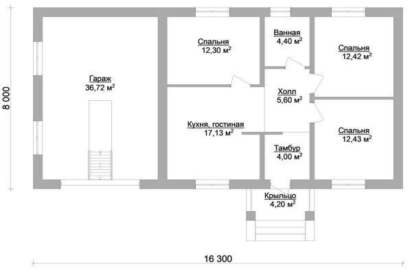 2. Проект дома B-064 Екстерьер Проект дома B-064 - фото 2