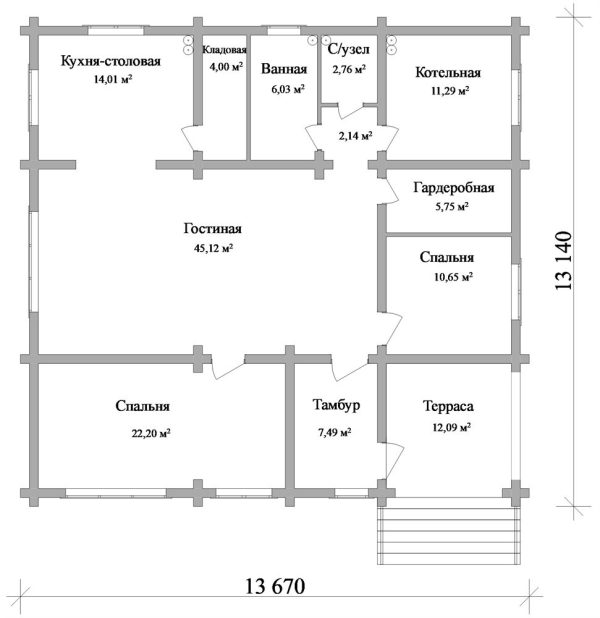 17. Проект дома B-076 Екстерьер Проект дома B-076 - фото 17