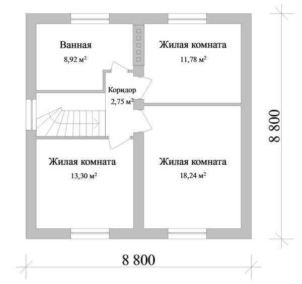 6. Проект дома B-081 Екстерьер Проект дома B-081 - фото 6