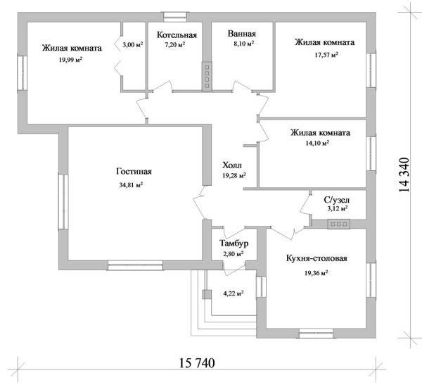 4. Проект дома B-089 Екстерьер Проект дома B-089 - фото 4