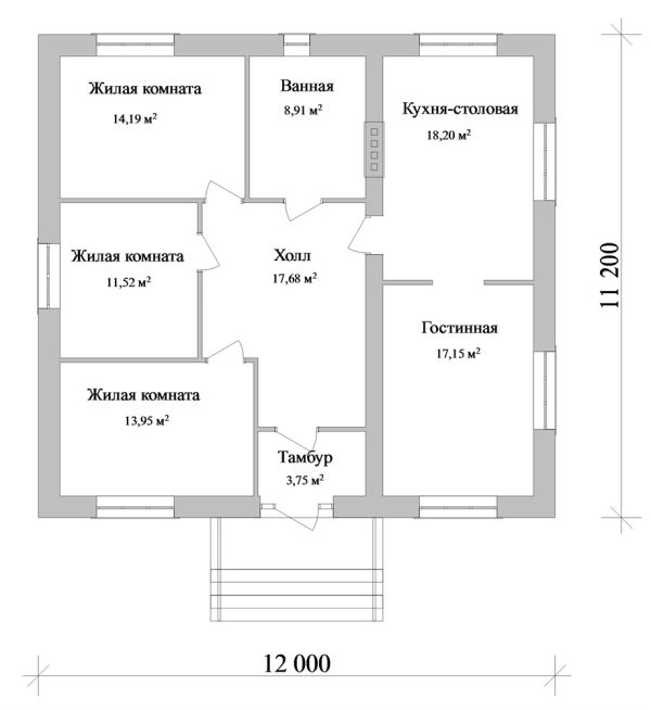 6. Проект дома B-091 Екстерьер Проект дома B-091 - фото 6