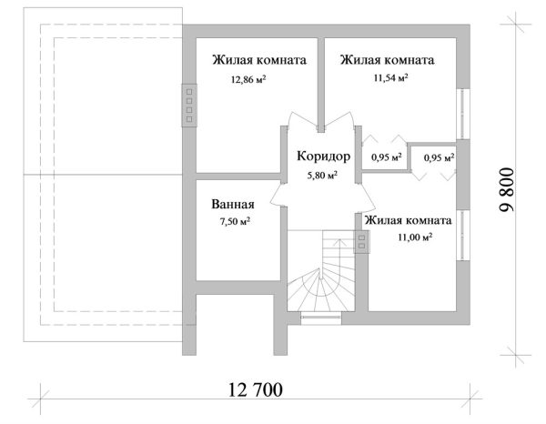 2. Проект дома B-092 Екстерьер Проект дома B-092 - фото 2