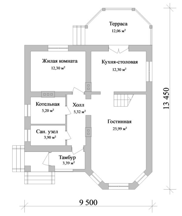 3. Проект дома B-093 Екстерьер Проект дома B-093 - фото 3