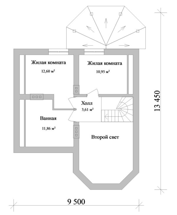 8. Проект дома B-093 Екстерьер Проект дома B-093 - фото 8