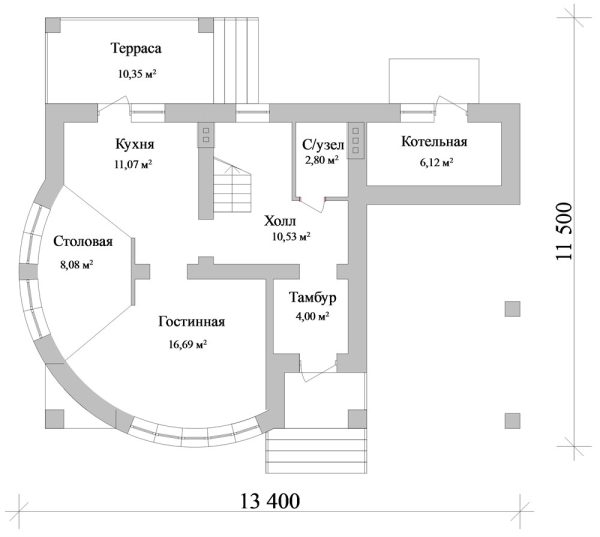 3. Проект дома B-100 Екстерьер Проект дома B-100 - фото 3